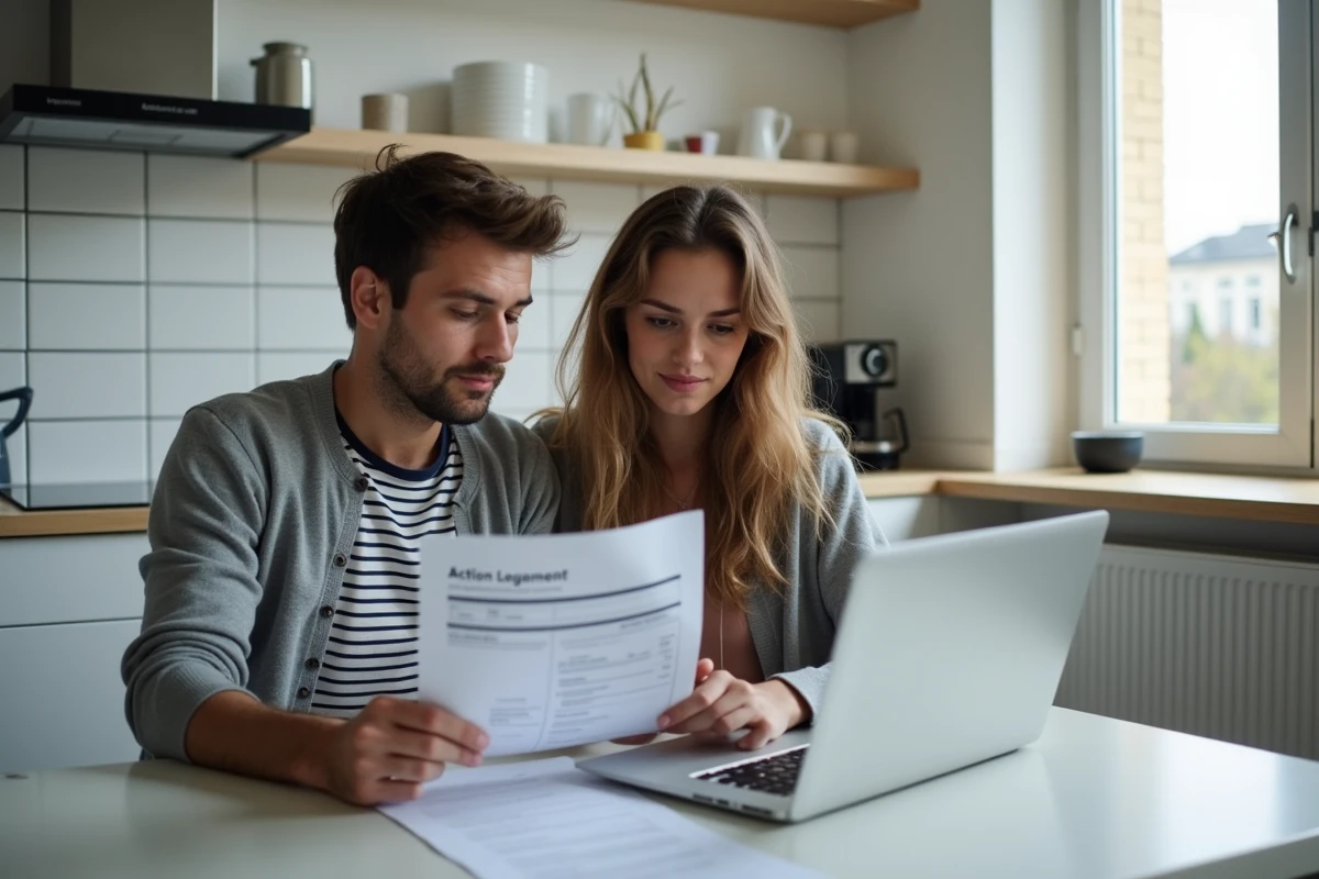 Couple vérifiant leur éligibilité à la garantie Visale sur le site Action Logement